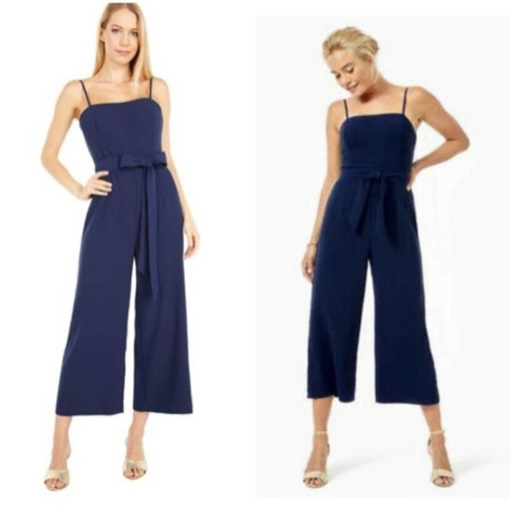 NEW Lilly Pulitzer Sandra Navy Jumpsuit Size 140 $198